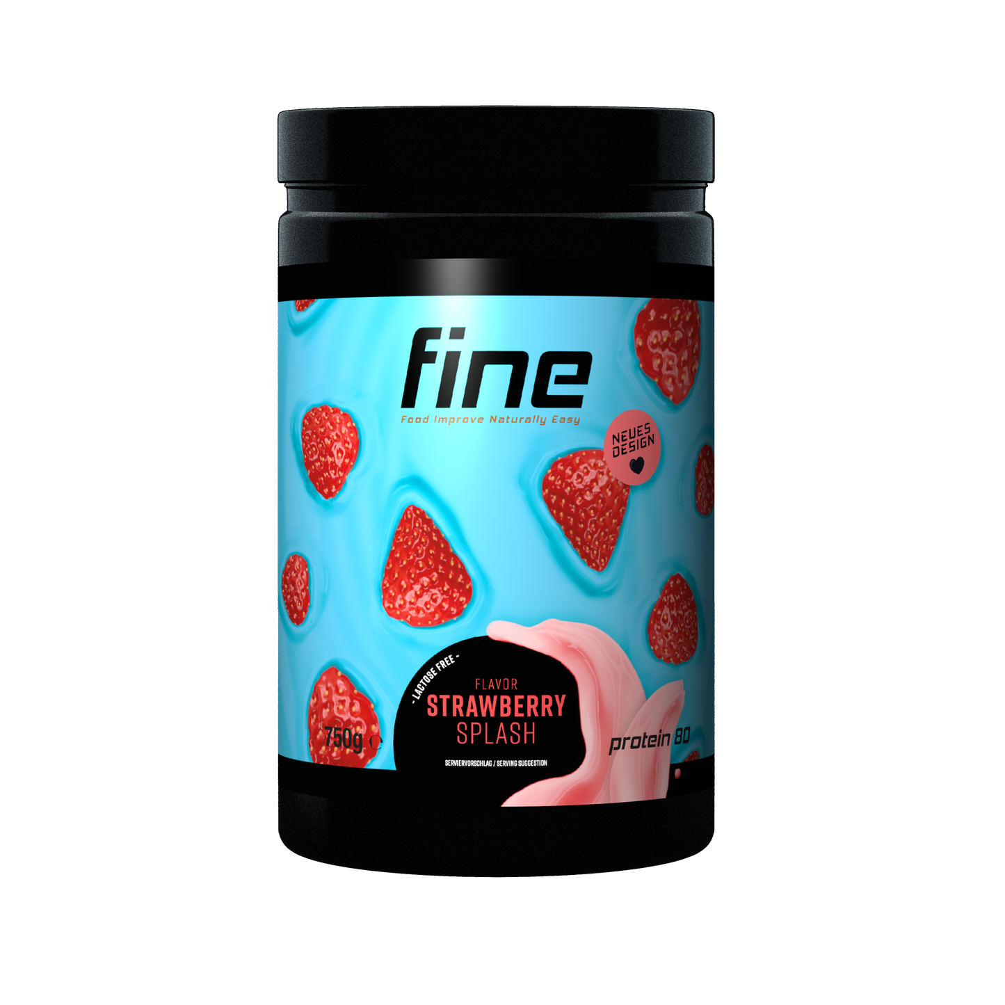 fine protein 80 strawberry splash 750g