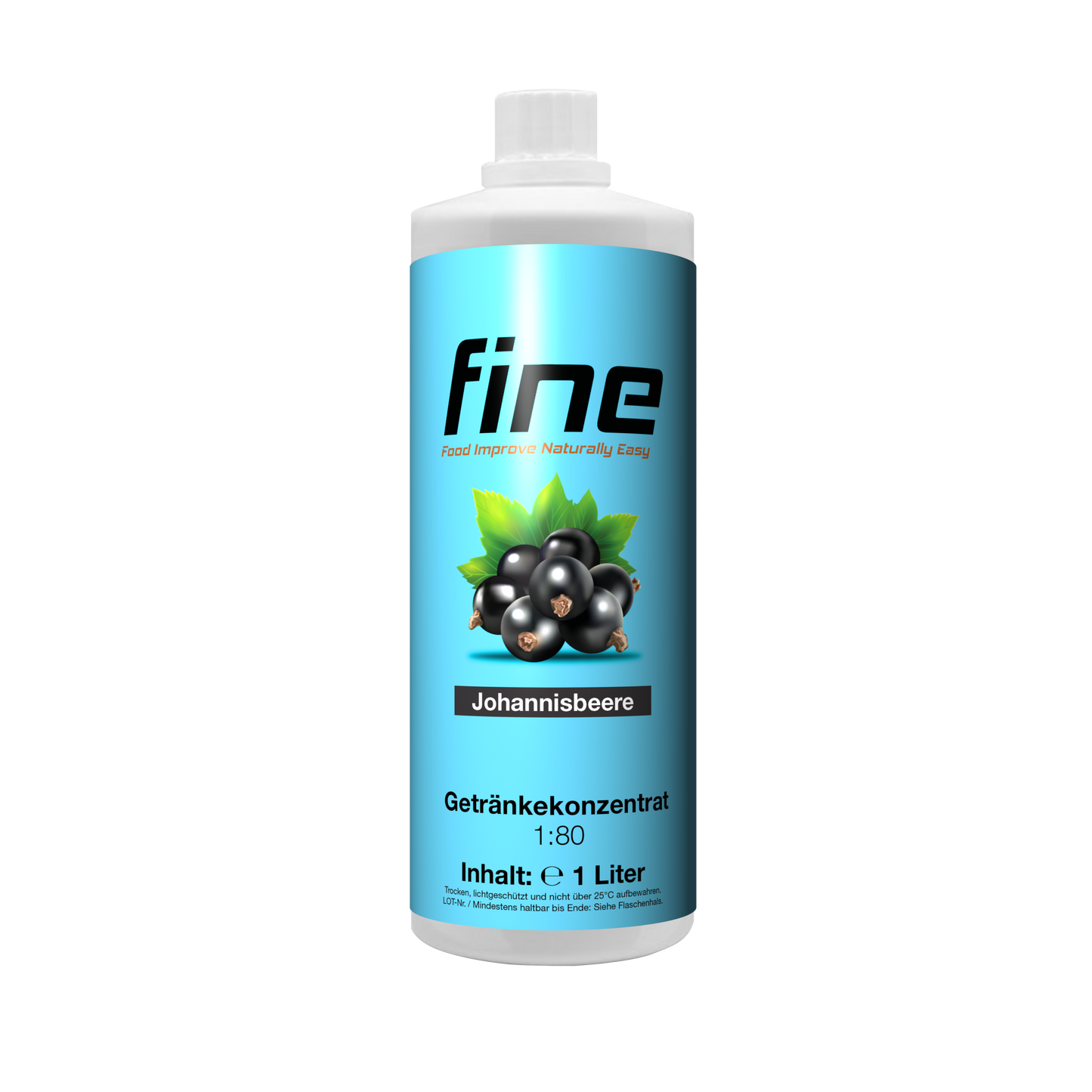 fine Getränkekonzentrat 1000ml Schwarze Johannisbeere