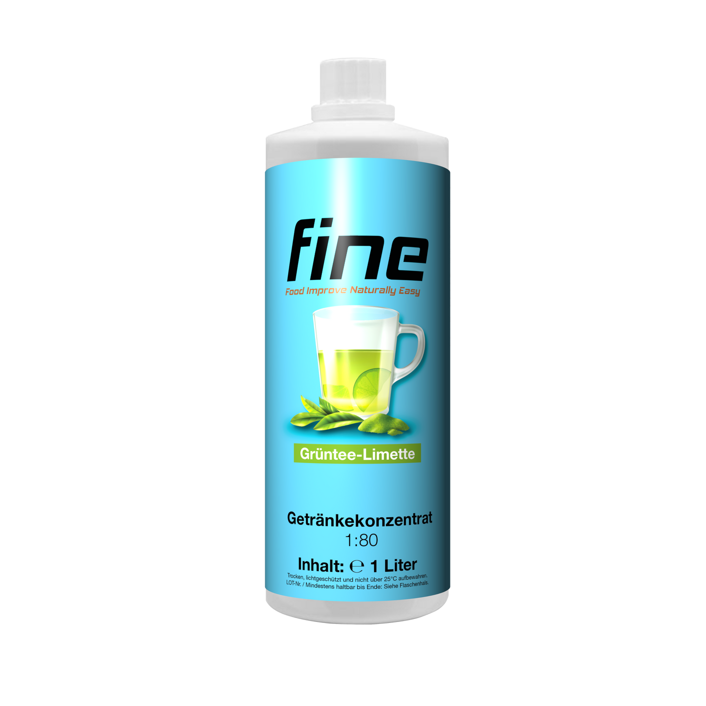 fine Getränkekonzentrat 1000ml Grüntee Limette