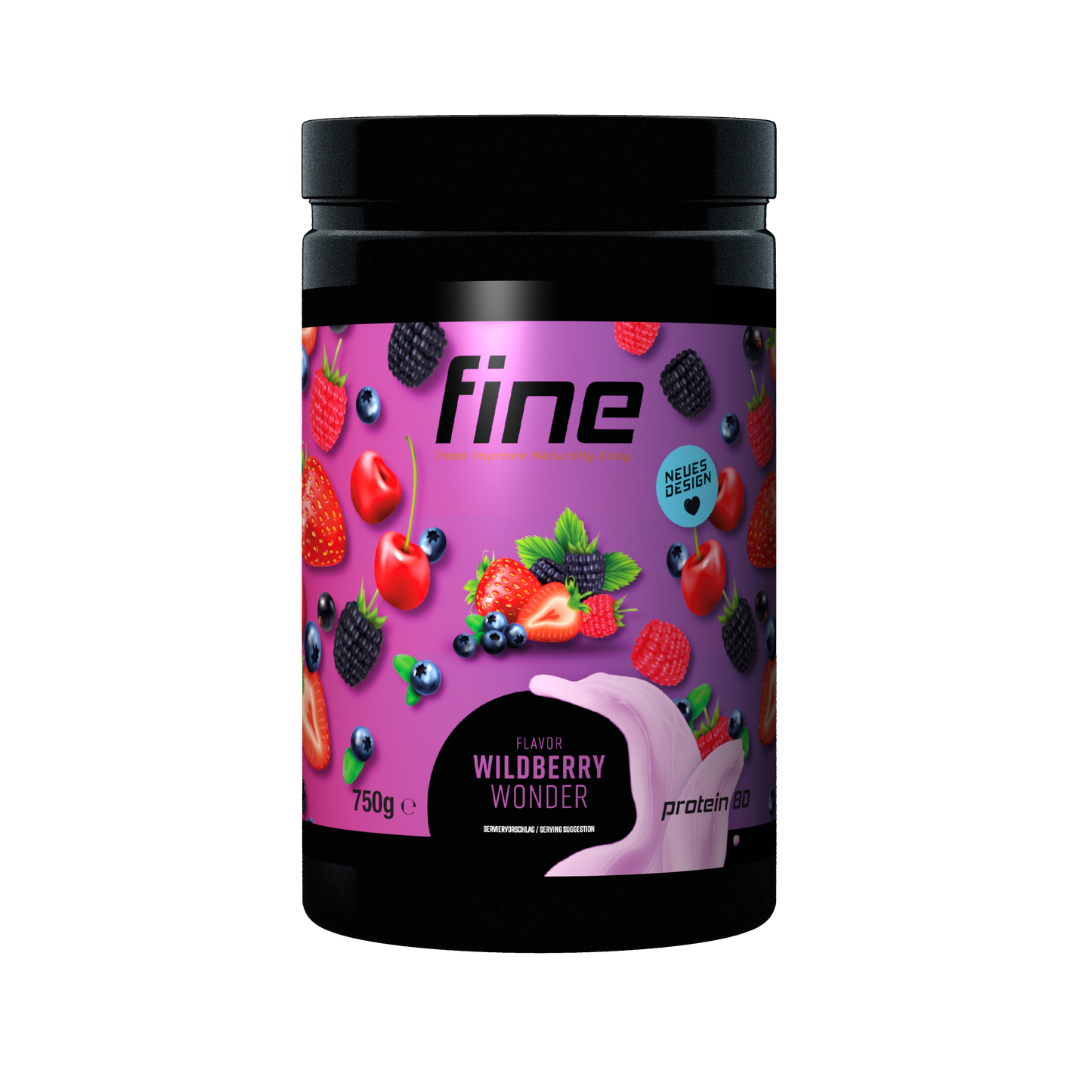 fine protein 80 wildberry wonder 750g