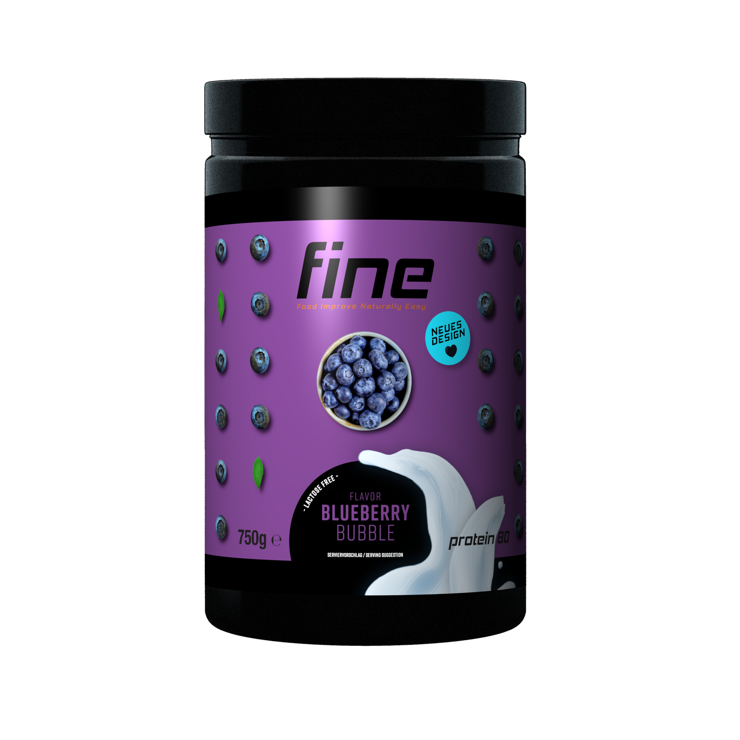 fine protein 80 blueberry bubble 750g