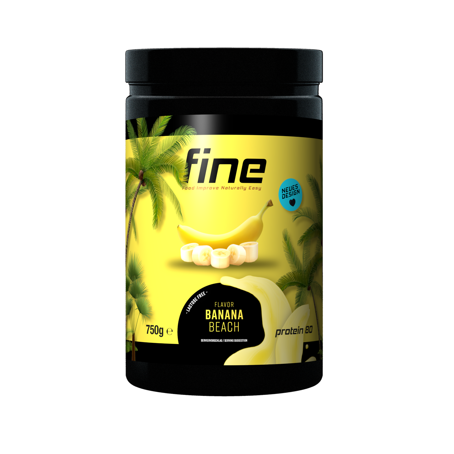 fine protein 80 banana beach 750g