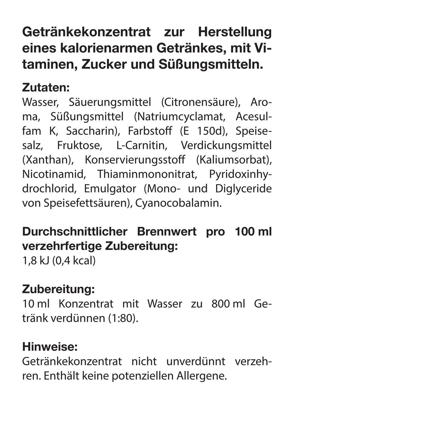 fine Getränkekonzentrat 1000ml Cola