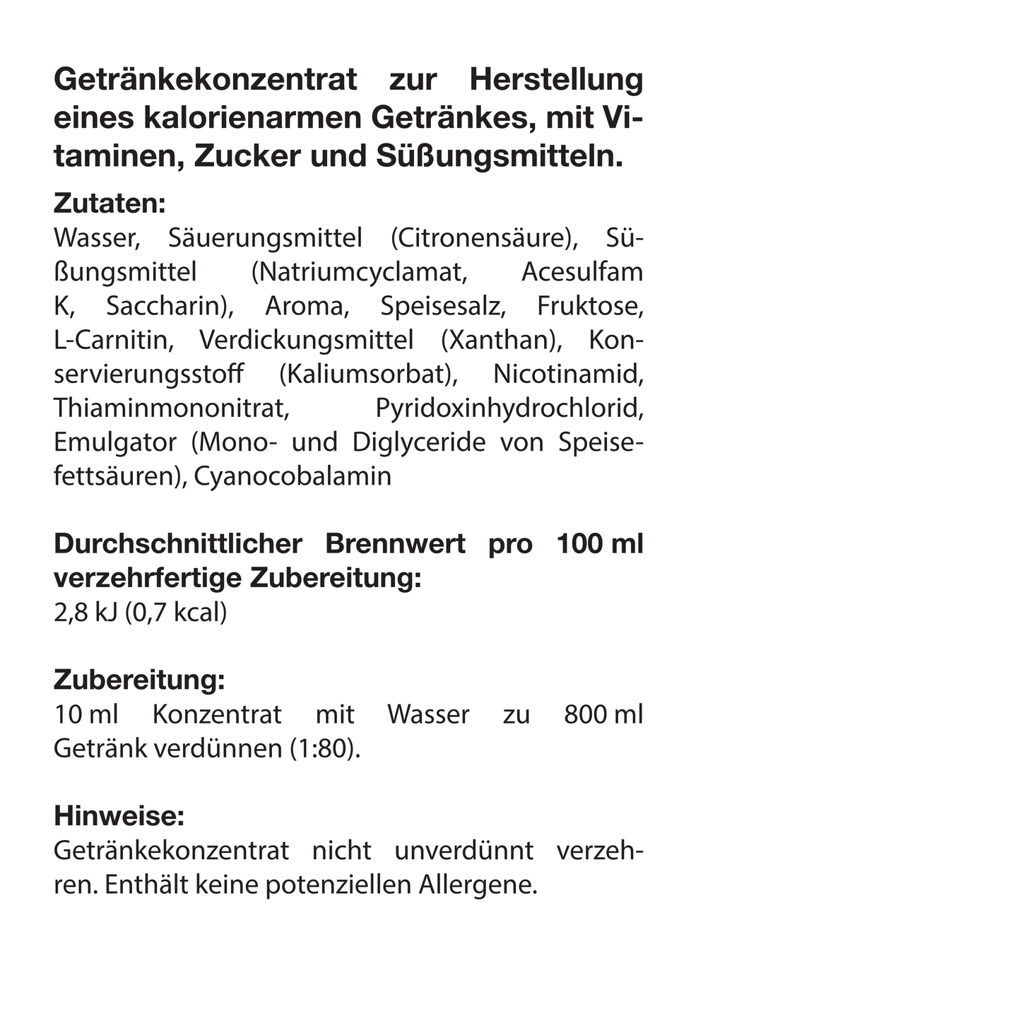 fine Getränkekonzentrat 1000ml Kiwi Stachelbeere Farblos