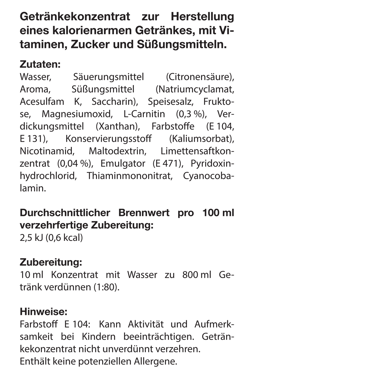 fine Getränkekonzentrat 1000ml Limette