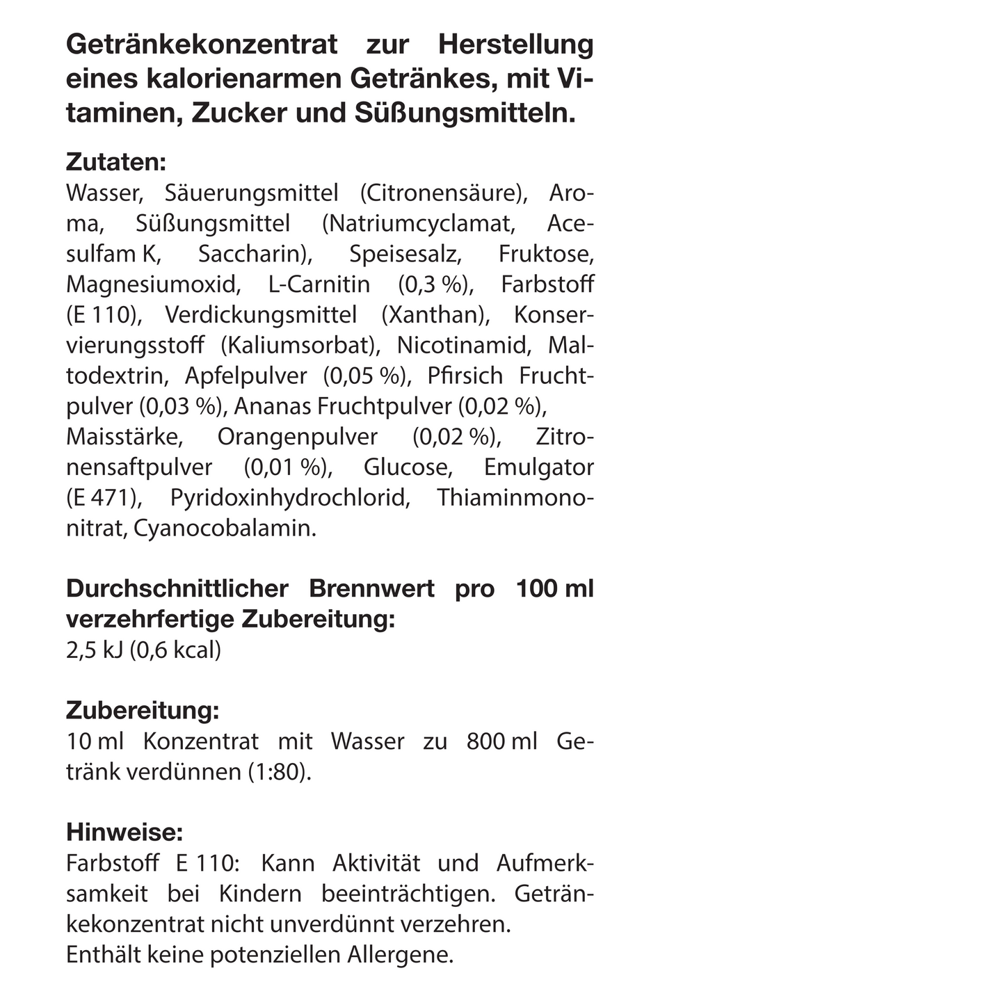 fine Getränkekonzentrat 1000ml Multifrucht
