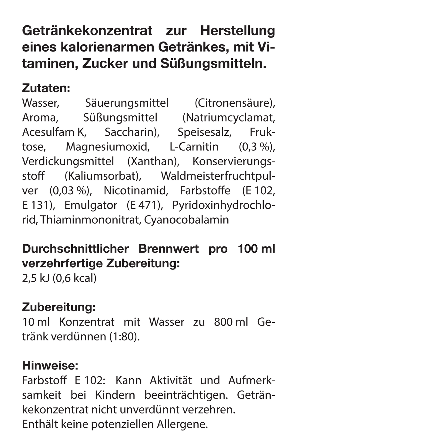 fine Getränkekonzentrat 1000ml Waldmeister