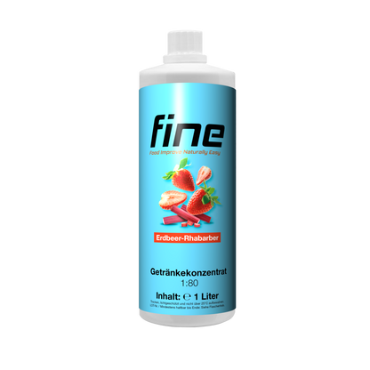 fine Getränkekonzentrat 1000ml Erdbeer Rhabarber