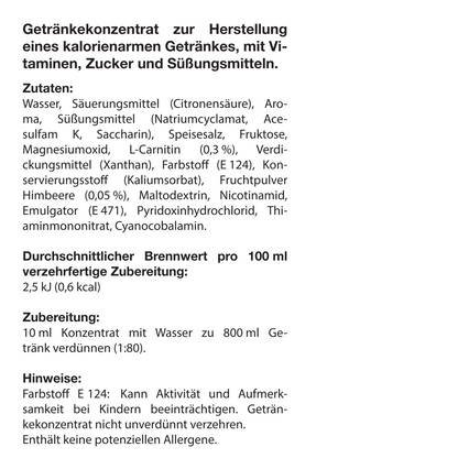 fine Getränkekonzentrat 1000ml Himbeere