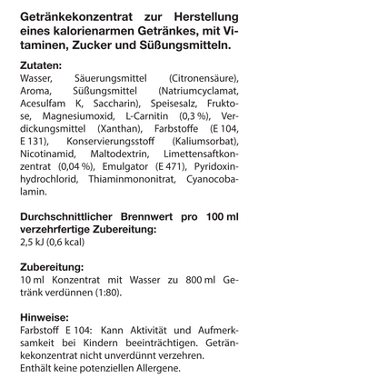 fine Getränkekonzentrat 1000ml Limette
