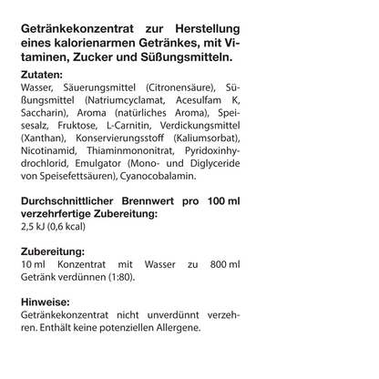 fine Getränkekonzentrat 1000ml Weißer Tee Pfirsich Farblos